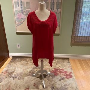 Johnny Was red tunic beauty feels like silk